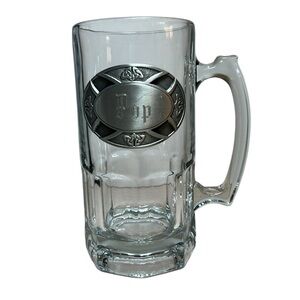 Clear glass tankard Pop